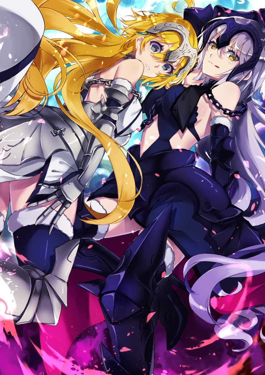 jeanne d'arc and jeanne d'arc alter (fate and 1 more) drawn by kusaka_kou