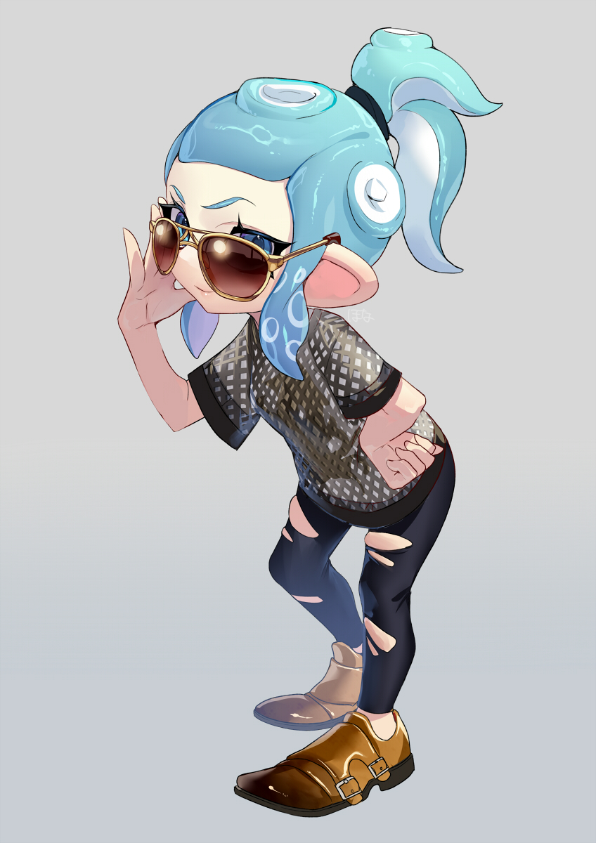 octoling player character and octoling girl (splatoon) drawn by miruyatudesu