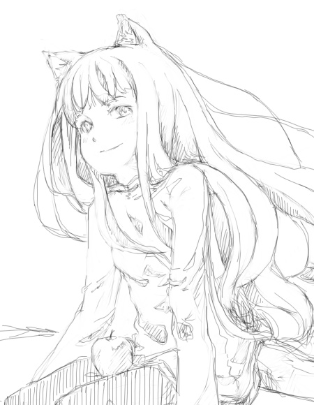holo (spice and wolf) drawn by myu_(neorosi)