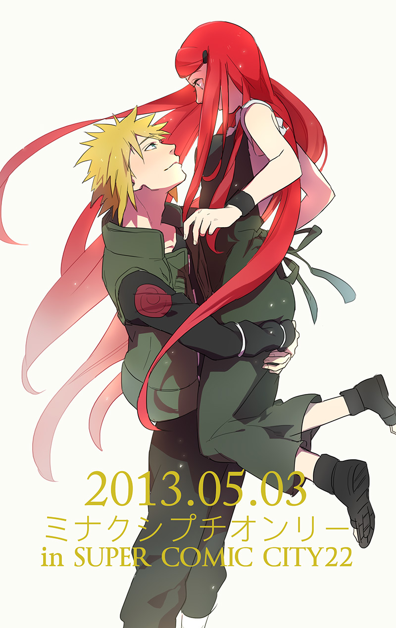 uzumaki kushina and namikaze minato (naruto) drawn by i_(kaiyou)