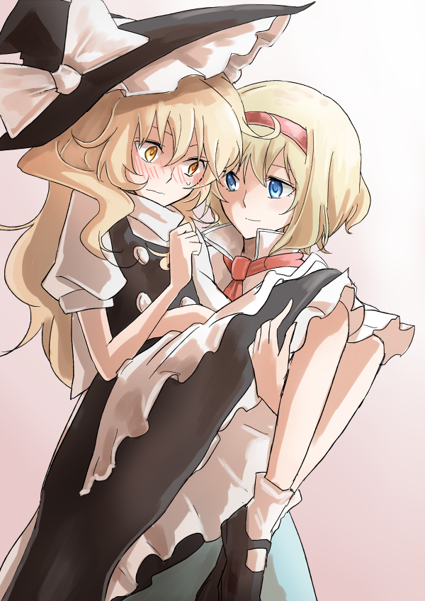 kirisame marisa and alice margatroid (touhou) drawn by mitsunara