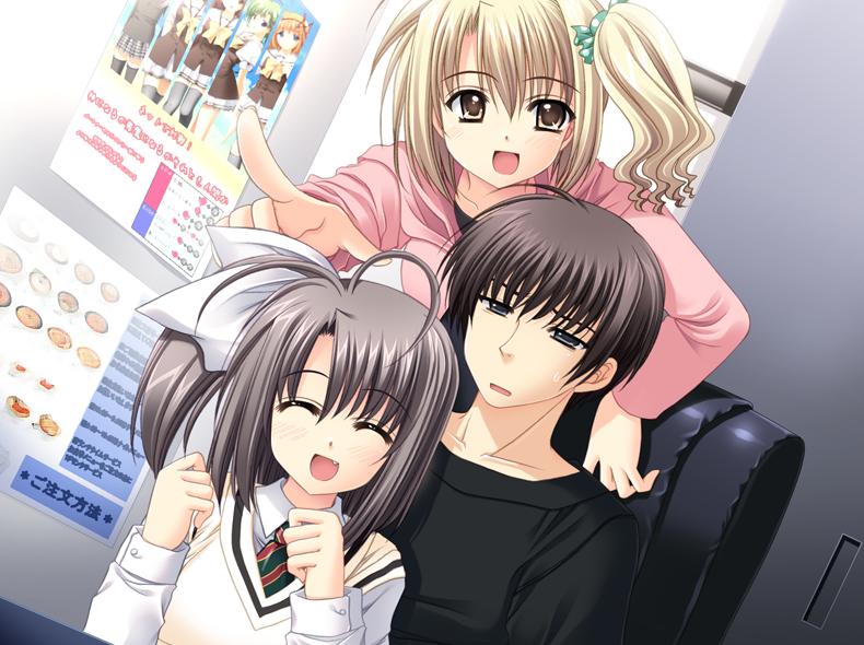 ootori naru, kouda ai, and narita hayato (shuffle! and 1 more) drawn by nishimata_aoi