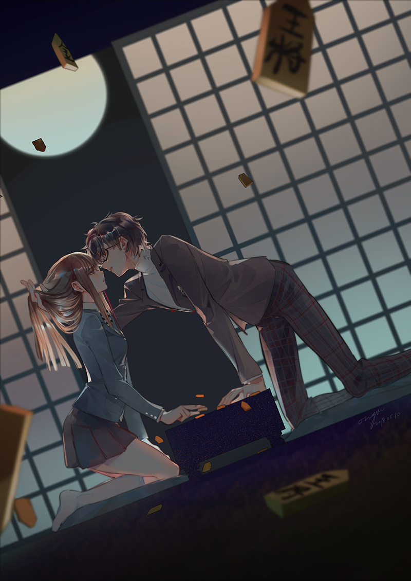 amamiya ren and tougou hifumi (persona and 1 more) drawn by ichi_yasushi