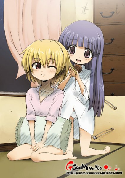 furude rika and houjou satoko (higurashi no naku koro ni) drawn by onija_tarou