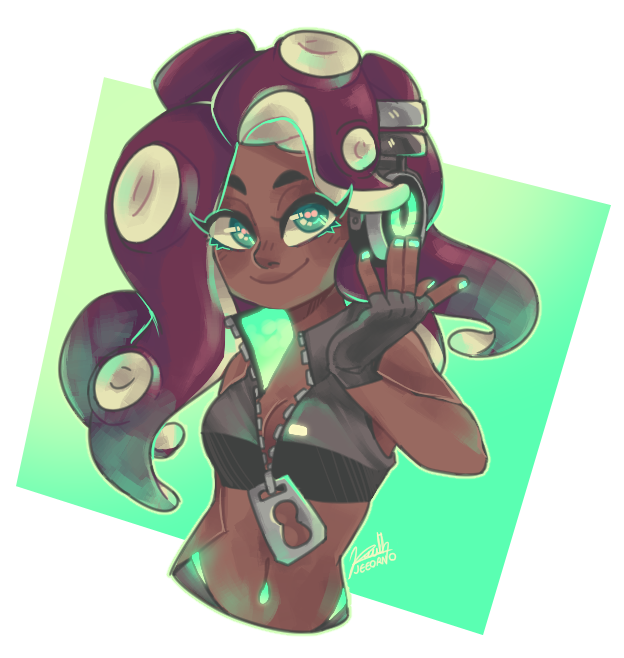 marina (splatoon and 1 more) drawn by boukken