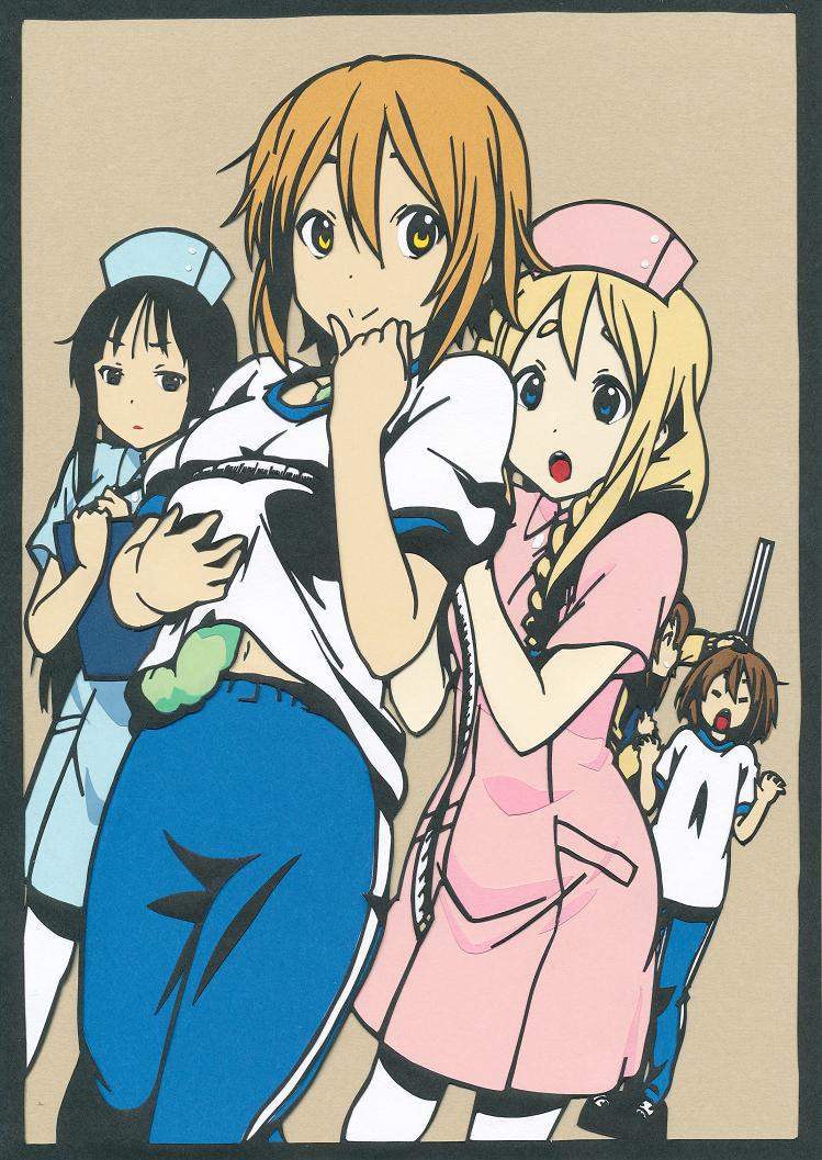 akiyama mio, hirasawa yui, tainaka ritsu, kotobuki tsumugi, and yamanaka sawako (k-on! and 1 more)
