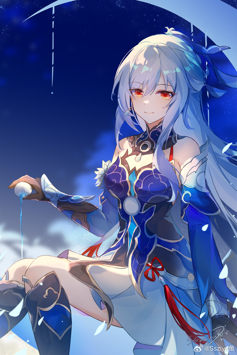 jingliu (honkai and 1 more) drawn by shanshanziyu