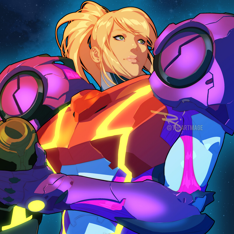 samus aran (metroid and 1 more) drawn by the_art_mage