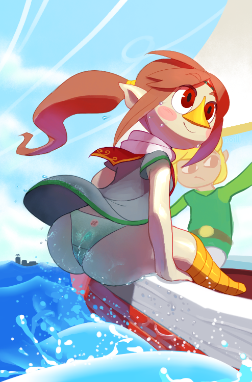 link, toon link, and medli (the legend of zelda and 1 more) drawn by noill