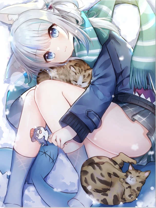 gawr gura (hololive and 1 more) drawn by rinringyo
