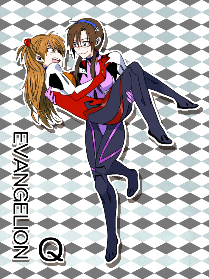 souryuu asuka langley and makinami mari illustrious (neon genesis evangelion and 2 more) drawn by kei_(magicmajidedaisuki)