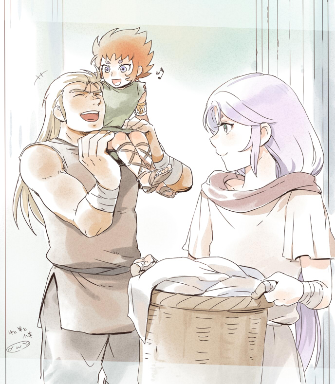 aries muu, taurus aldebaran, and kiki (saint seiya) drawn by mizuhara_aki