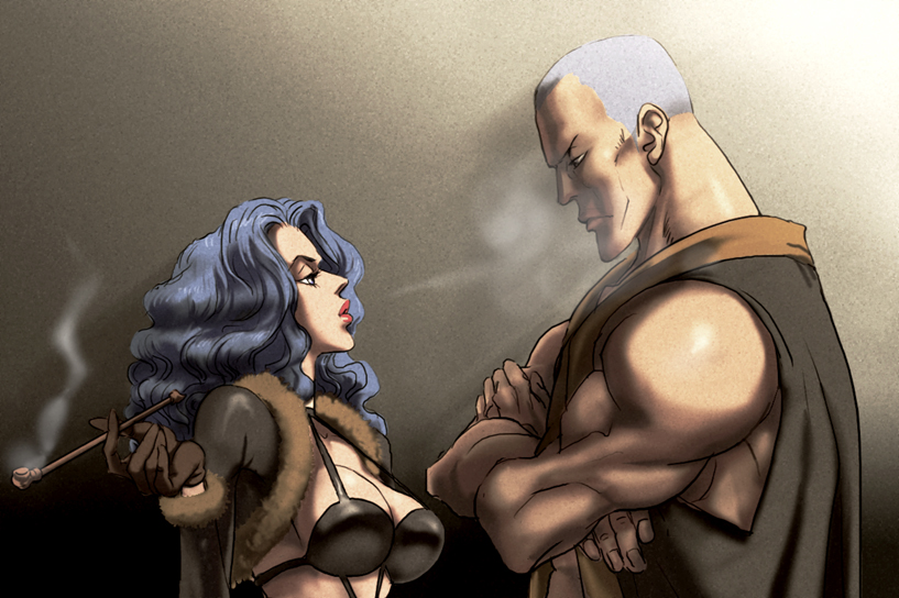 daz bones and paula (one piece) drawn by nika_(nikasa_an)