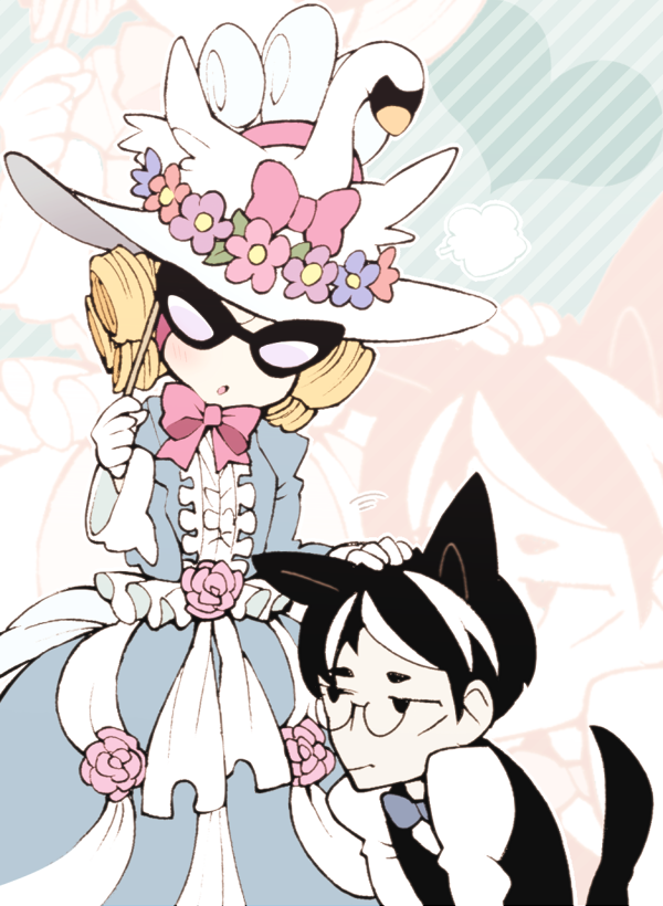 satoru hosonaga and jezaille brett (ace attorney and 2 more) drawn by minashirazu