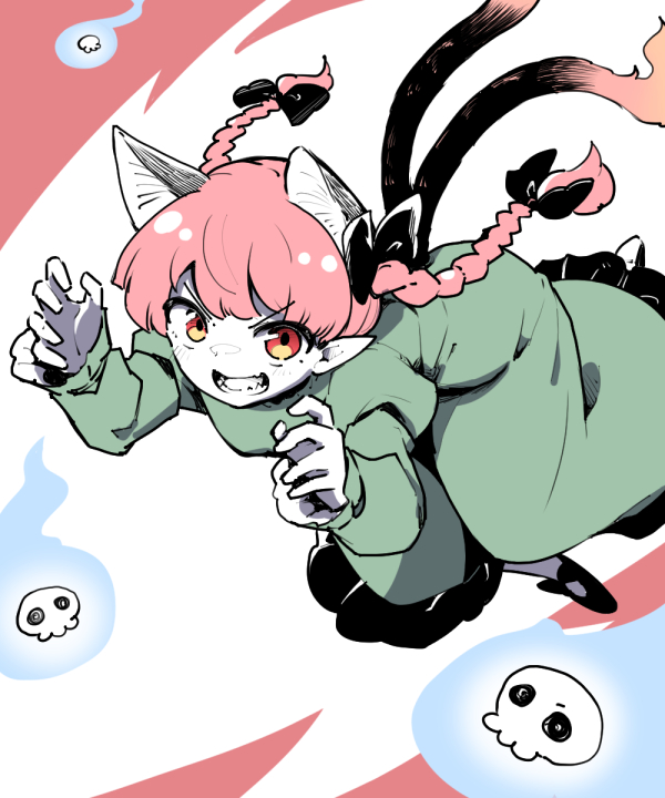 kaenbyou rin (touhou) drawn by berusuke_(beru_no_su)