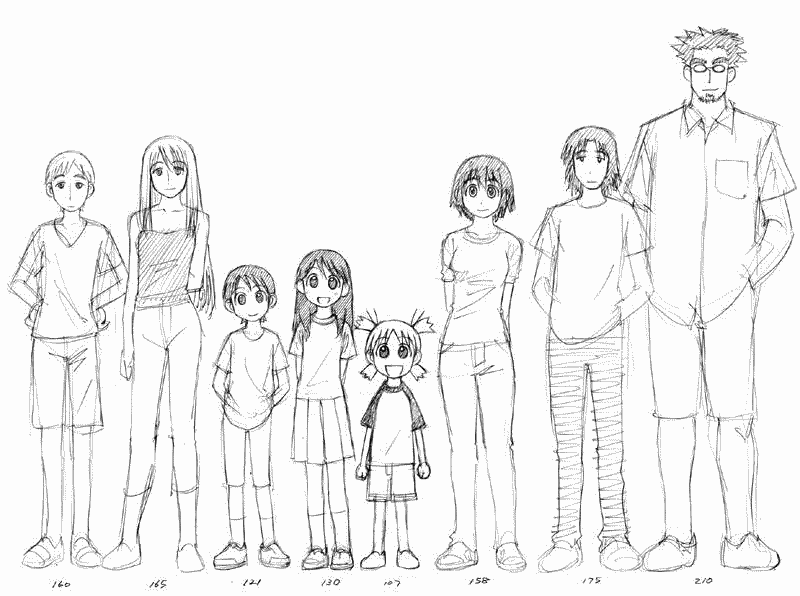 koiwai yotsuba, ayase fuuka, mr. koiwai, ayase ena, hayasaka miura, and 3 more (yotsubato!) drawn by azuma_kiyohiko