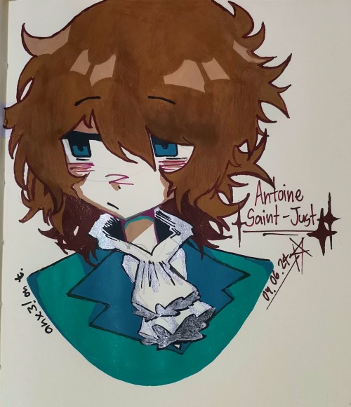 louis antoine de saint-just drawn by antoineee-x3