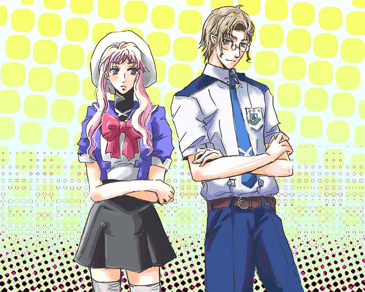 sheryl nome and mikhail buran (macross and 1 more) drawn by miyabi_h46