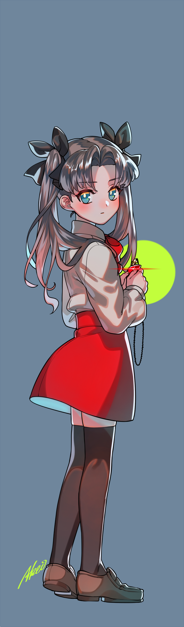 tohsaka rin (fate and 2 more) drawn by iroha_(akei0710)