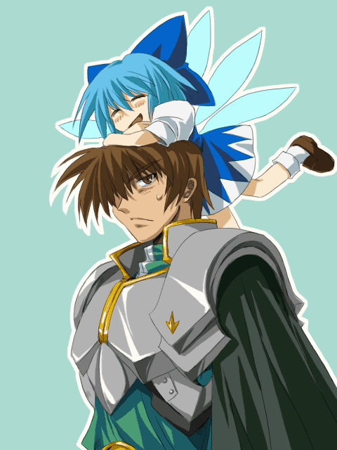 cirno and rance (touhou and 1 more) drawn by pin.x