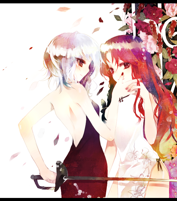 izayoi sakuya and hong meiling (touhou) drawn by prino_hawell