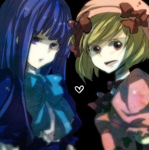 frederica bernkastel and lambdadelta (umineko no naku koro ni) drawn by hemo