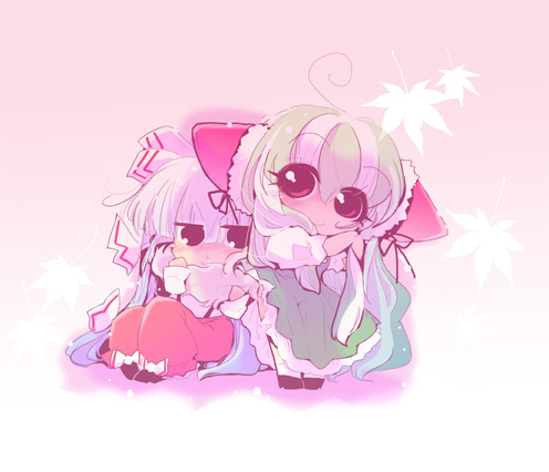 fujiwara no mokou, kamishirasawa keine, and ex-keine (touhou) drawn by usoneko