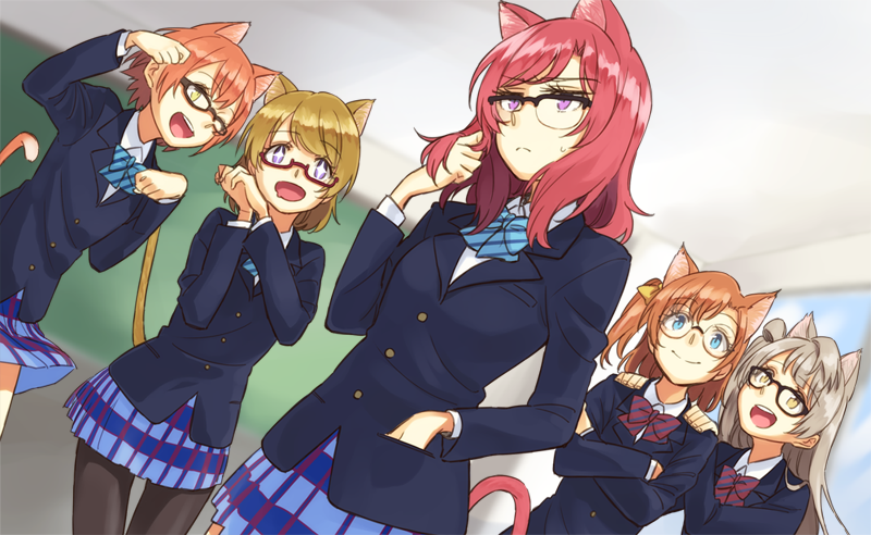 nishikino maki, minami kotori, kosaka honoka, hoshizora rin, and koizumi hanayo (love live! and 1 more) drawn by chirosuke_(nameless)