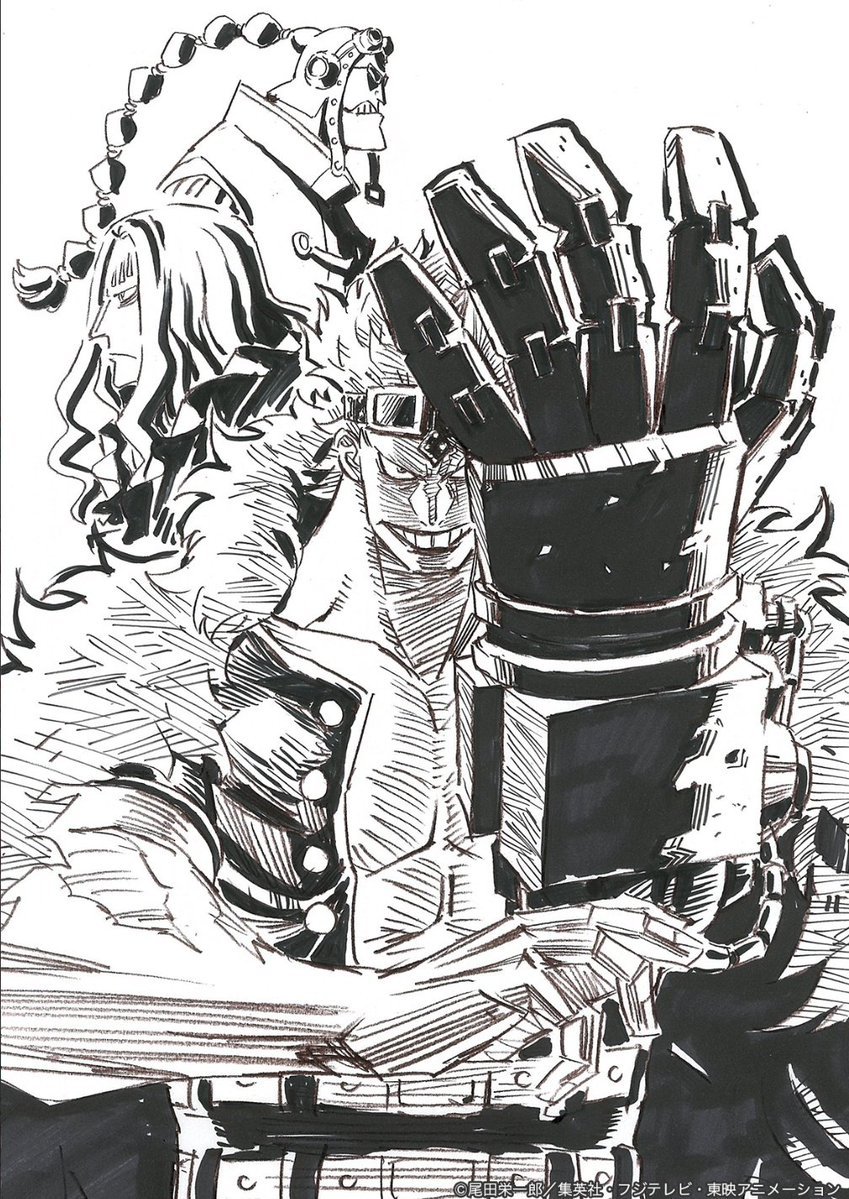 eustass kid, basil hawkins, and scratchmen apoo (one piece) drawn by umakoshi_yoshihiko