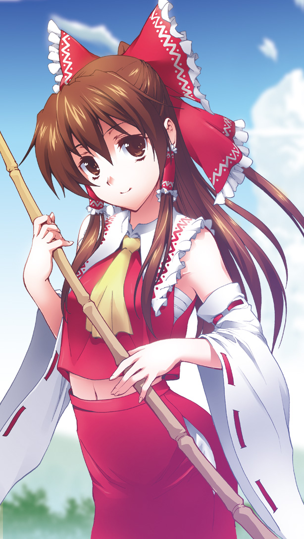 hakurei reimu (touhou) drawn by henshako