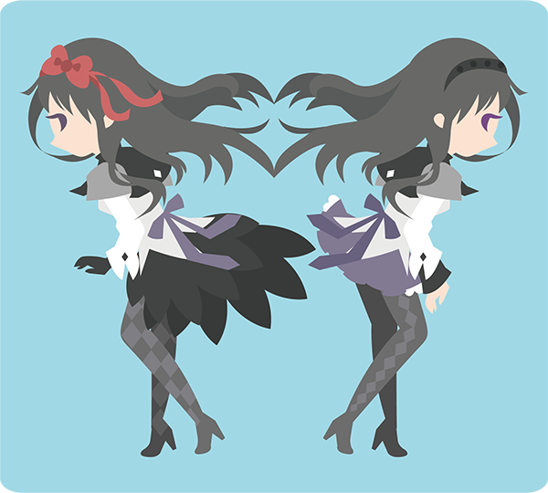 akemi homura and akuma homura (mahou shoujo madoka magica and 1 more) drawn by bear_(killua1220)