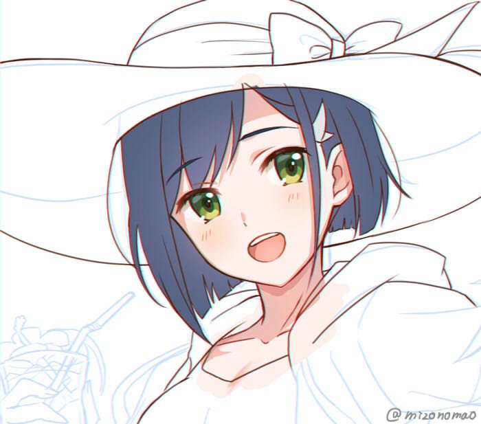 ichigo (darling in the franxx) drawn by mizu_no