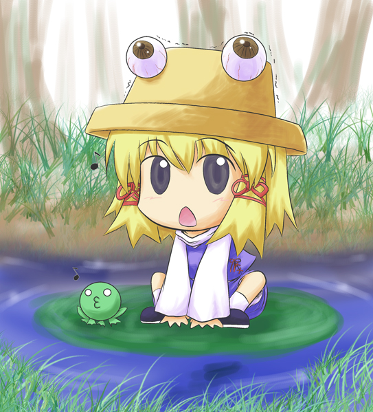 moriya suwako and pyonta (touhou) drawn by yoshi_tama