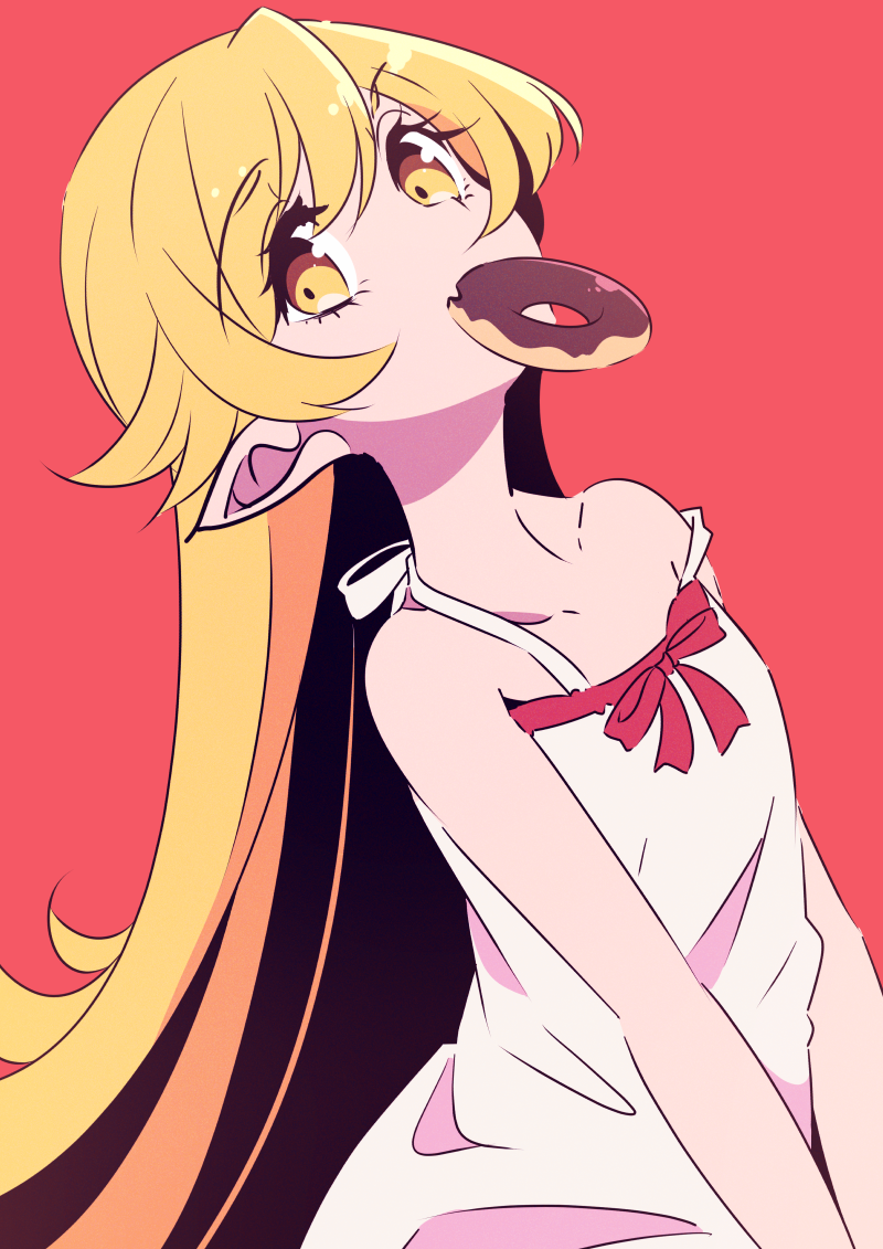 oshino shinobu (monogatari and 1 more) drawn by honkawa_works