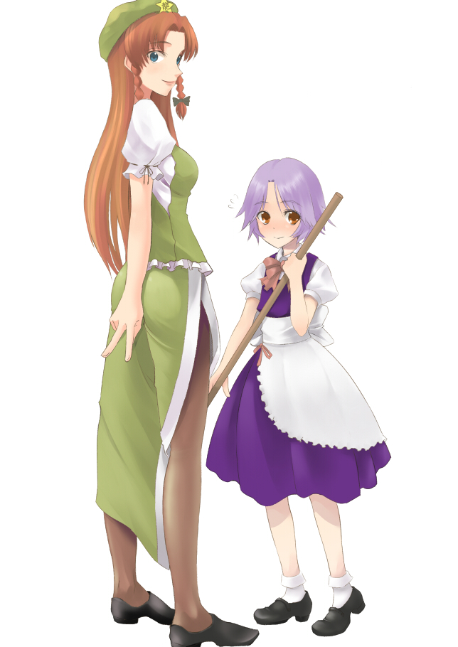 izayoi sakuya and hong meiling (touhou) drawn by yuu_(archaic_smile)