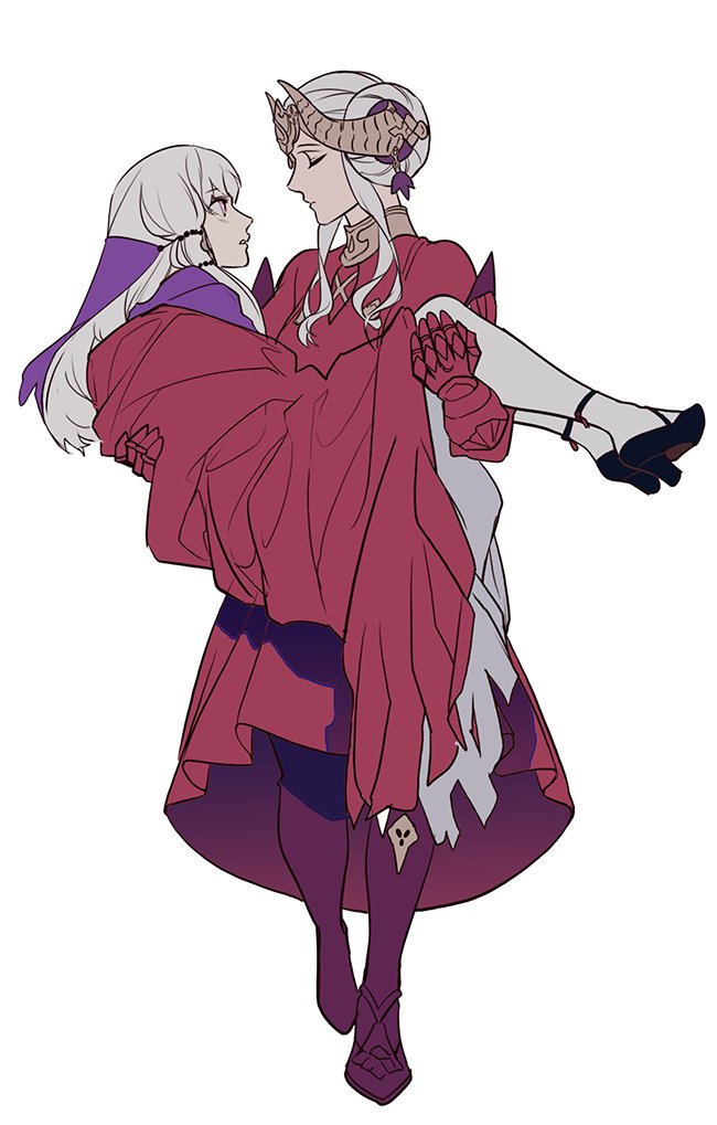 edelgard von hresvelg and lysithea von ordelia (fire emblem and 1 more) drawn by byuub