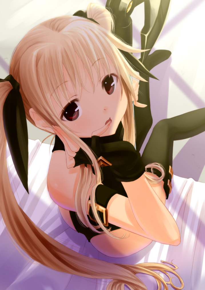 fate testarossa and bardiche (lyrical nanoha and 2 more) drawn by wadapen