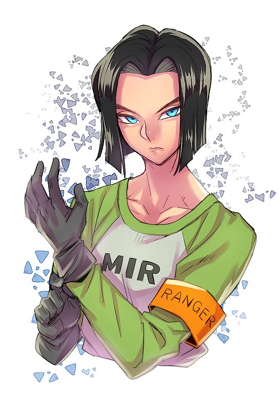 android 17 (dragon ball and 1 more) drawn by teba_motoko