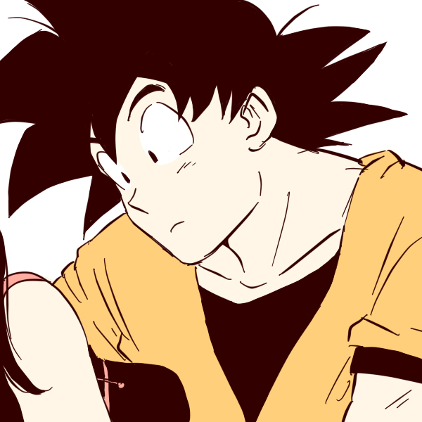 son goku and chi-chi (dragon ball) drawn by miiko_(drops7)