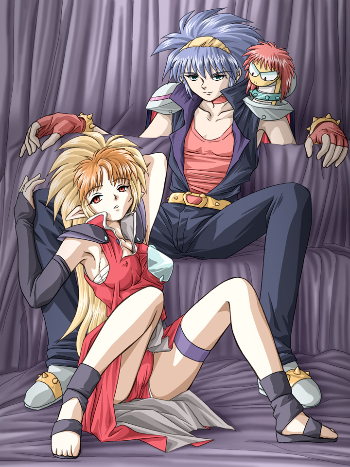 leska, da cider, and heavy meta-ko (ng knight lamune & 40) drawn by zummy