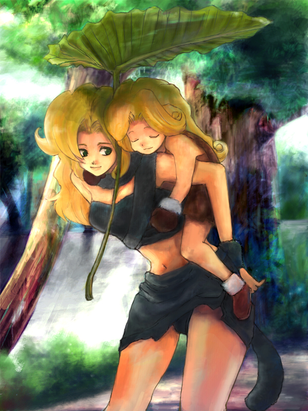 ayla and leah (chrono trigger and 1 more) drawn by tommy0117