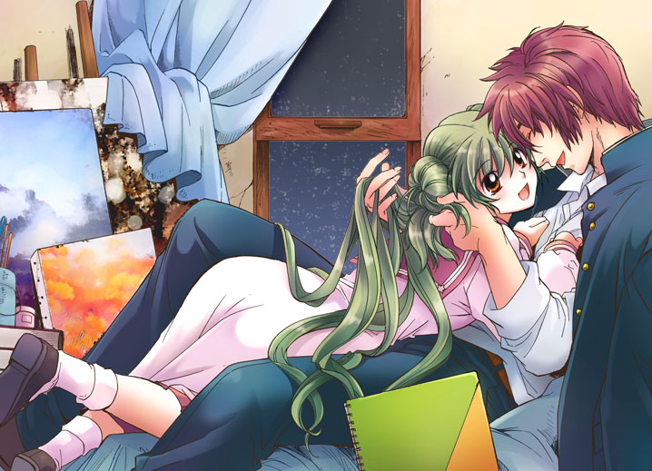 kimiyoshi natsumi and toudou akira (higurashi no naku koro ni) drawn by kitou_en
