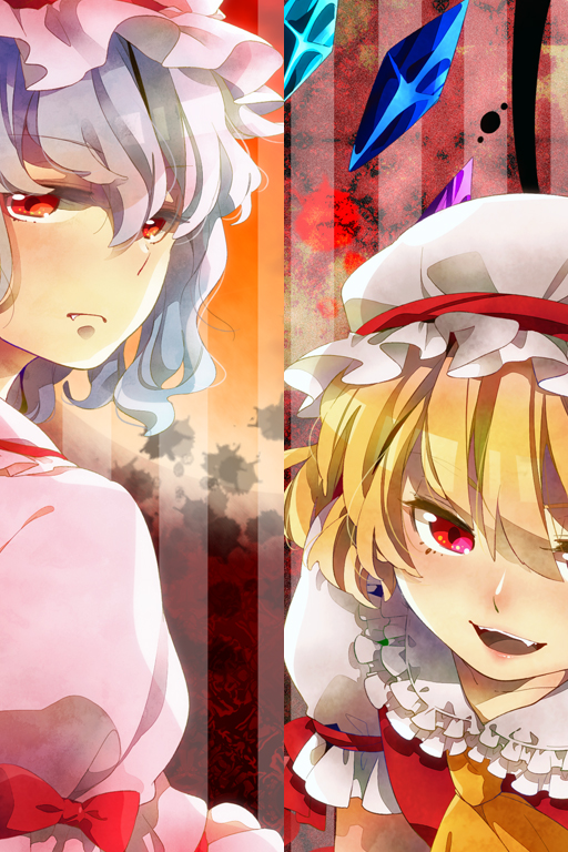 remilia scarlet and flandre scarlet (touhou) drawn by wantan_meo