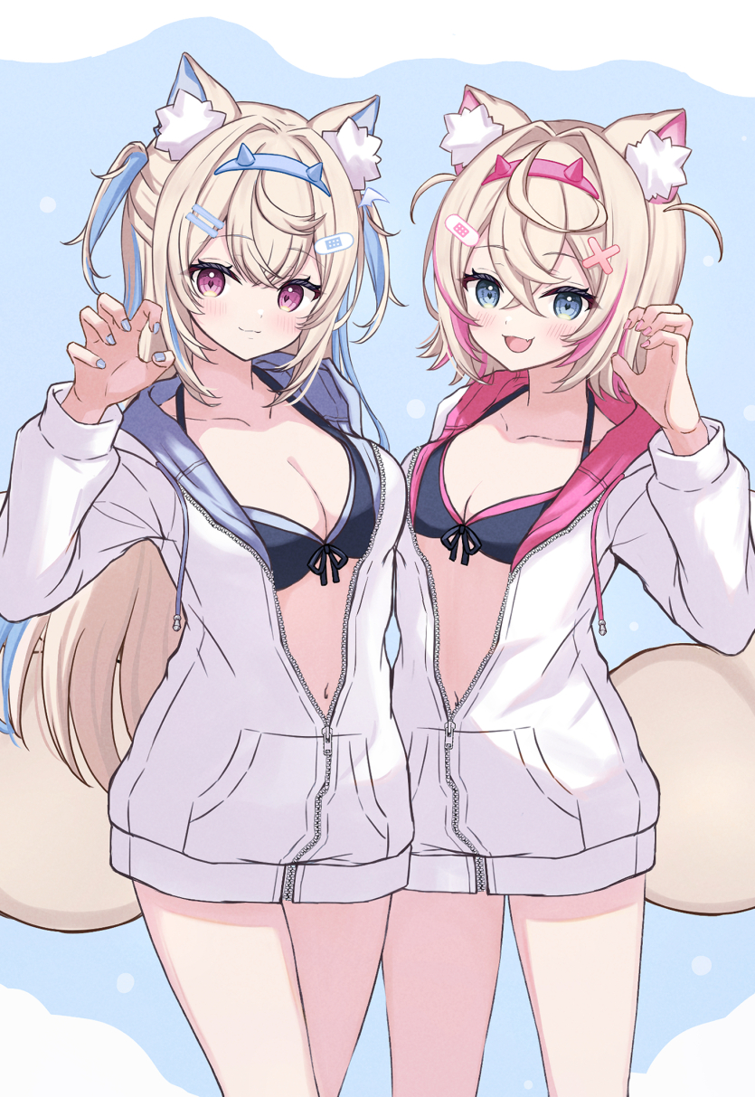 fuwawa abyssgard and mococo abyssgard (hololive and 1 more) drawn by sakuraume