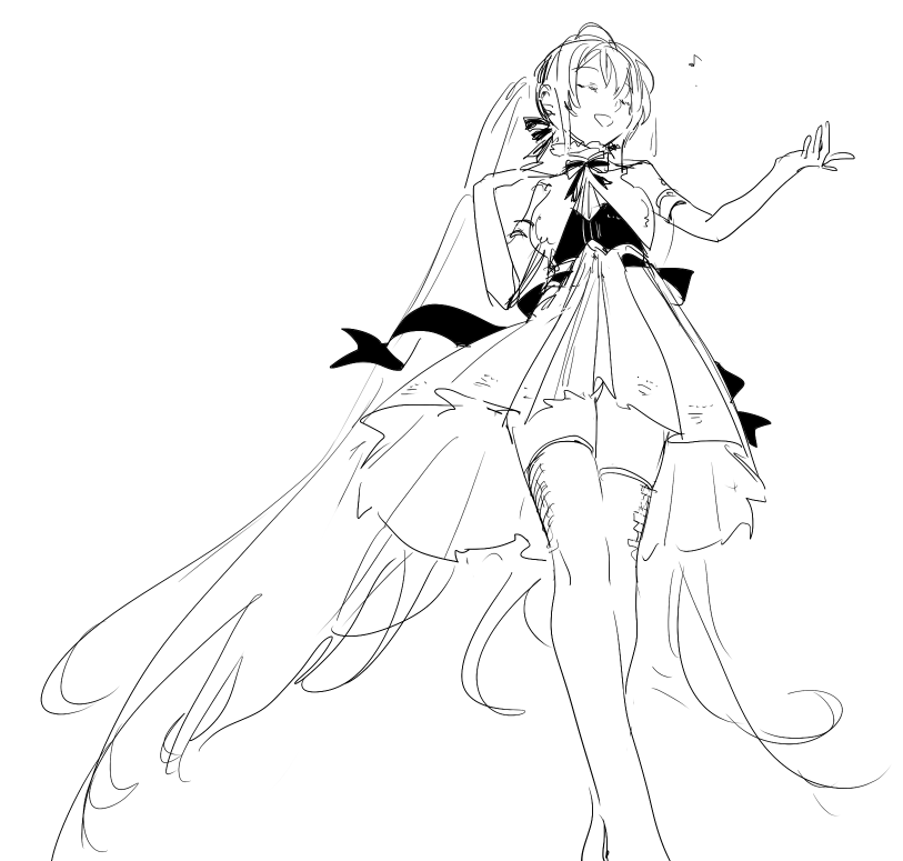 hatsune miku (vocaloid and 1 more) drawn by rella