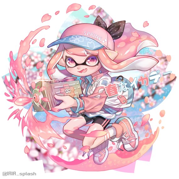 inkling player character and inkling girl (splatoon) drawn by iria_(yumeirokingyo)
