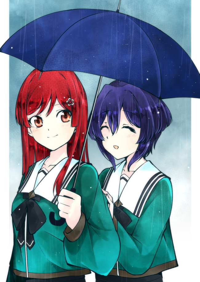 takigawa miu and sato reika (22/7) drawn by trefle_r