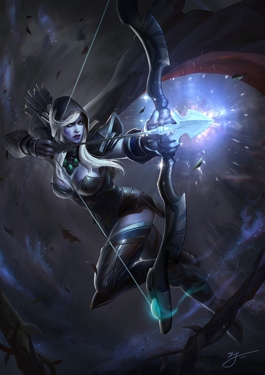 drow ranger (dota and 1 more) drawn by ji_zhang