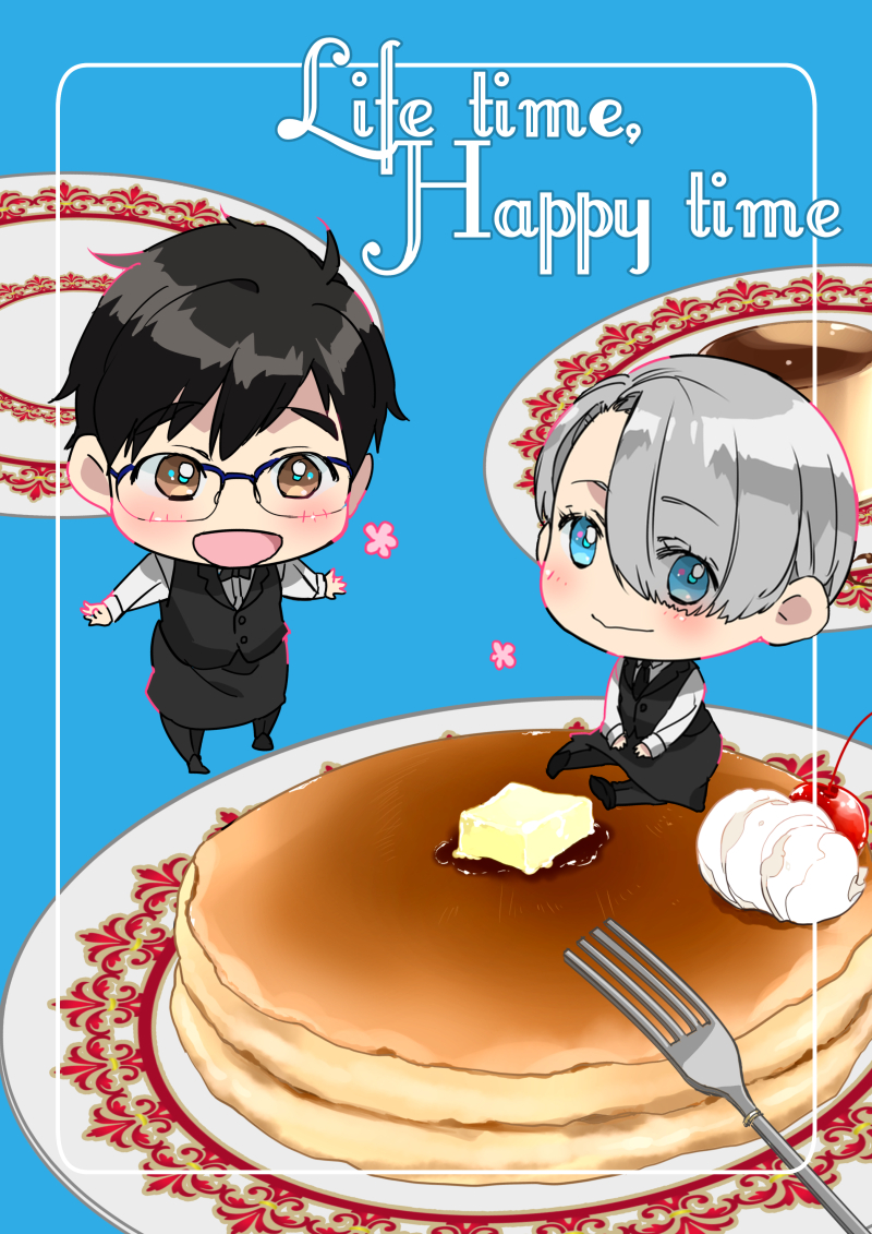 katsuki yuuri and viktor nikiforov (yuri!!! on ice) drawn by mouri
