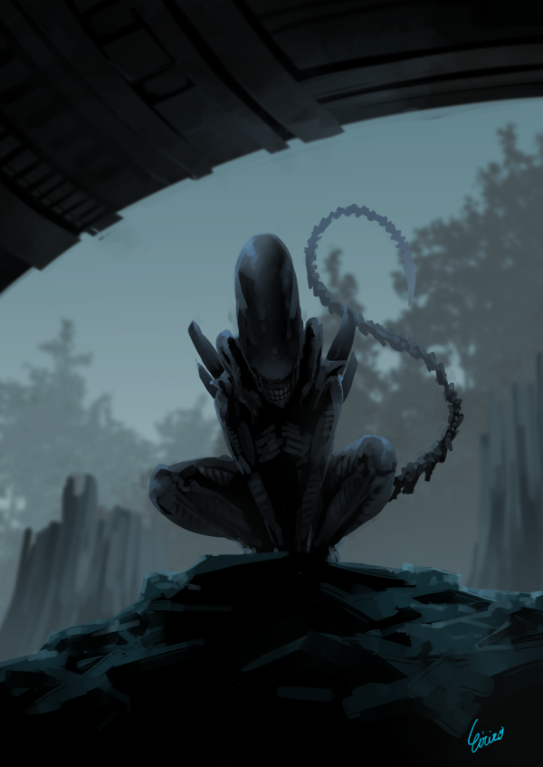 xenomorph (dead by daylight and 1 more) drawn by eiri_(eirri)